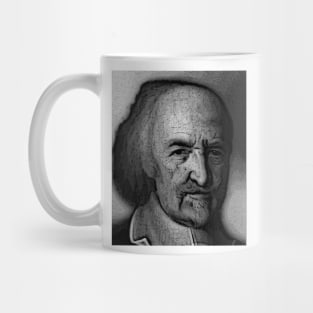 Thomas Hobbes Black and white Portrait | Thomas Hobbes Artwork 2 Mug